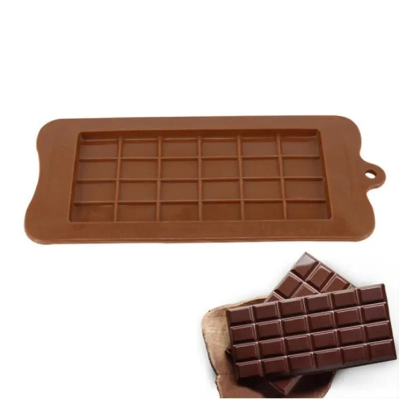 Moldes de chocolate para repostería, moldes de pastel cuadrados de silicona de alta calidad, ecológicos, para hacer tú mismo, 1 unidad, de calidad alimentaria, con 24 cavidades, herramientas para dulces