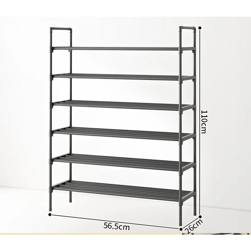 Zapatero sencillo doméstico multifuncional de varios pisos para puerta, estante de almacenamiento para interiores y exteriores, estante de almacenamiento para dormitorio de estudiantes.