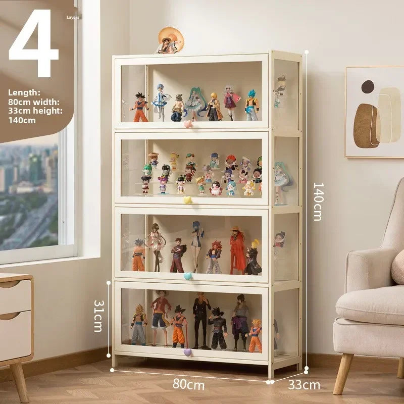 Figura Lego Vitrina Estante Hogar Crema Viento A prueba de polvo Acrílico Transparente Modelo Juguete Caja Ciega Vitrina