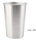500ML Premium Stainless Steel Cup Healthy Unbreakable Pint Cup Stackable Metal Drinking Glasses Travel Outdoor Camping Cup YY113