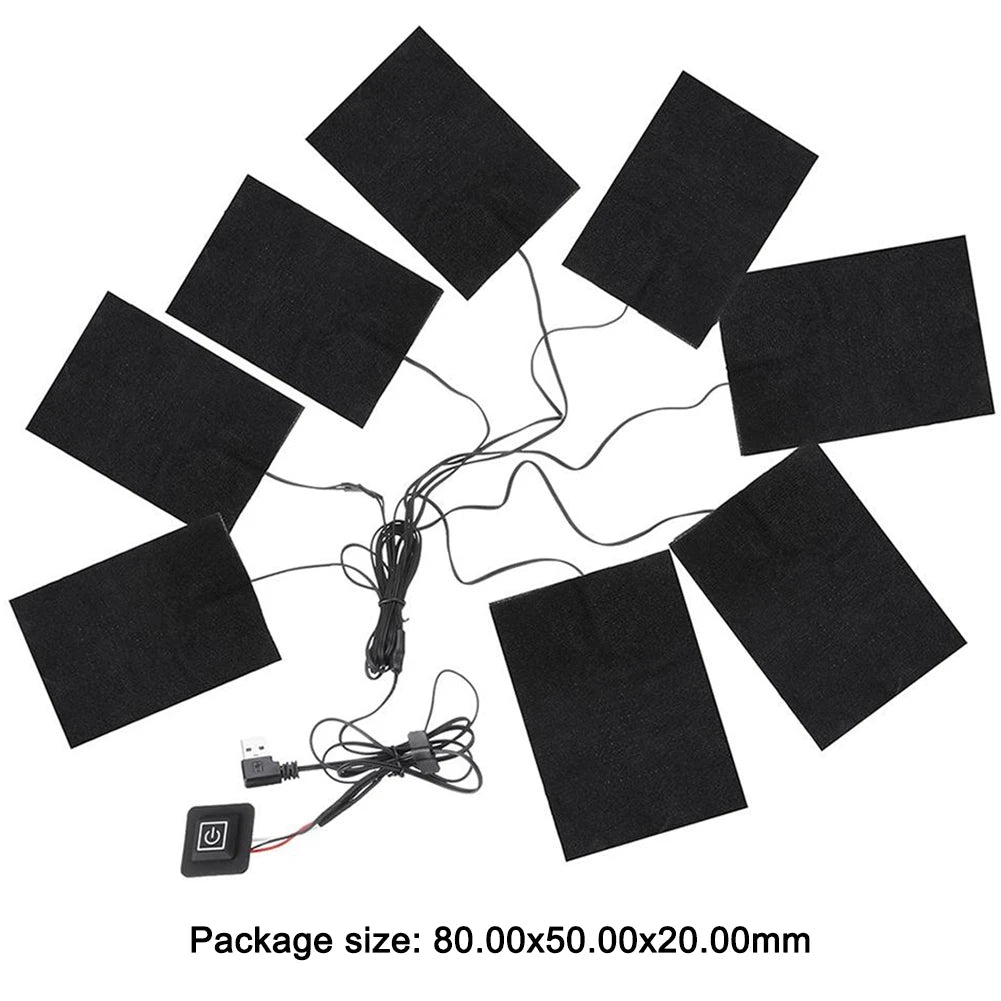 Almohadillas térmicas de 3 niveles para pantalones de invierno, almohadillas térmicas USB para ropa térmica DIY para camping de invierno al aire libre, senderismo, esquí, ciclismo