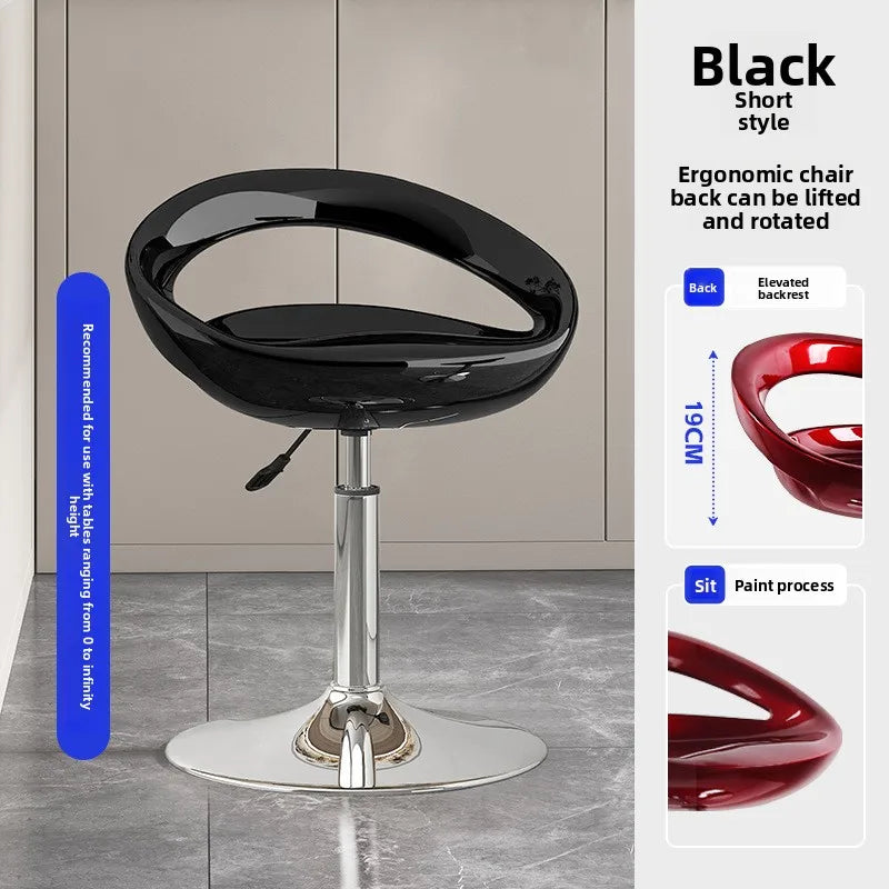 Silla de bar, silla de bar moderna y sencilla, silla elevadora, silla de caja, taburete alto, taburete de bar, taburete de casa