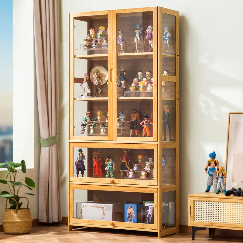 Vitrina para figuras, modelo de bloques de construcción, soporte de exhibición de acrílico para Lego, vitrina transparente no de cristal para adornos y productos.