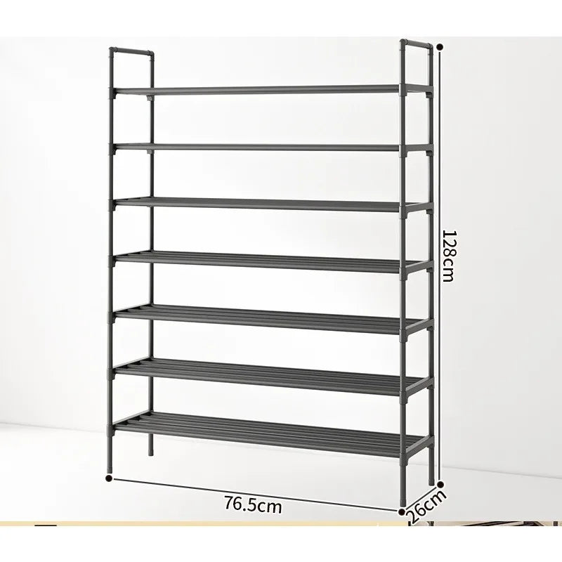 Zapatero sencillo doméstico multifuncional de varios pisos para puerta, estante de almacenamiento para interiores y exteriores, estante de almacenamiento para dormitorio de estudiantes.