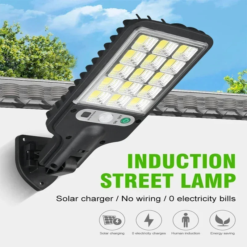 Farolas solares para exteriores, lámpara solar con 3 modos de luz, sensor de movimiento impermeable, iluminación de seguridad para jardín, patio, sendero.