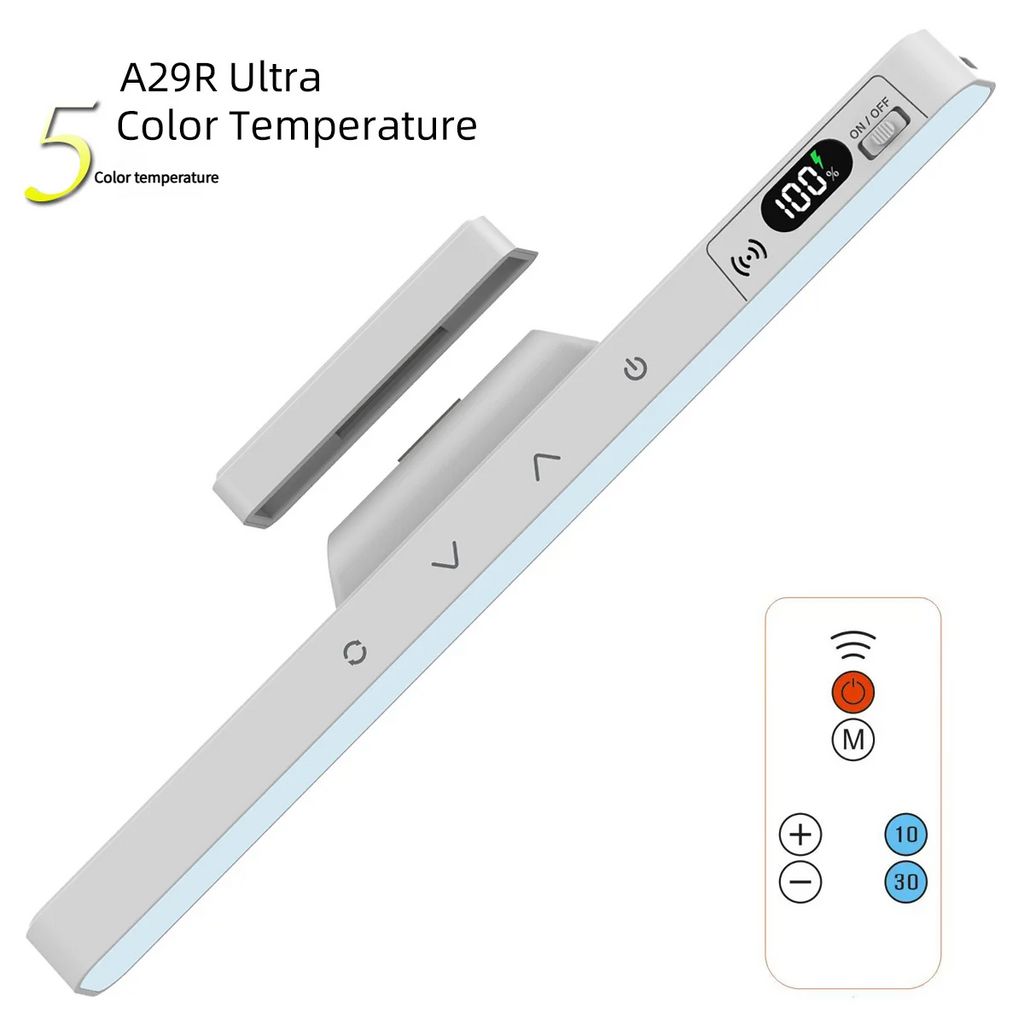 Lámpara de mesa táctil Lámpara de escritorio magnética Batería recargable incorporada para lectura Gabinete Espejo Mesita de noche Luces nocturnas recargables