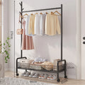 Foldable Standing Coat Rack Clothes Hanger Floor Coat Stand Portable Collapsible Organizer Bedroom Balcony Entryway Hall