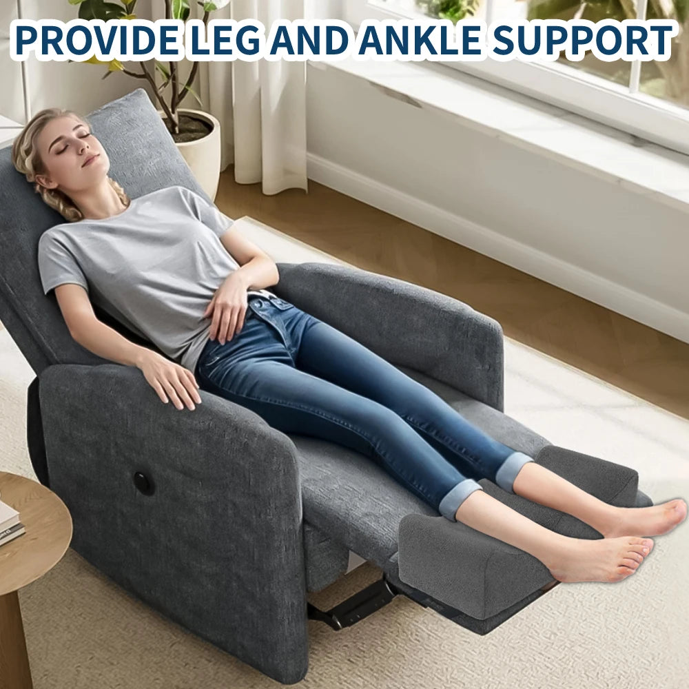 Almohadas de Piernas, Cojín de Piernas para Aliviar el Dolor de Cintura, Elevador de Piernas para Dormir para Cama, Sofá, Sillones Reclinables, Parte inferior antideslizante y dos bandas fijas