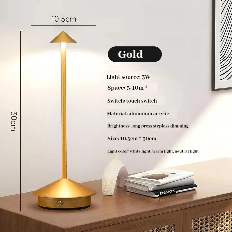 Lámpara de mesa recargable Tipo-C, creativa para comedor, táctil, LED, para hotel, bar, café, lámpara de mesa Pina, lámpara de escritorio decorativa Lampada Da Tavolo