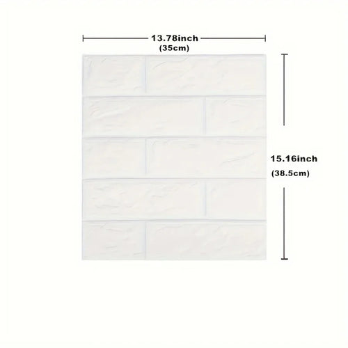 40Pcs 38.5X35cm Imitation Brick Wallpaper Self-adhesive Waterproof Moisture-proof Living Room Background Bedroom Wall Decoration