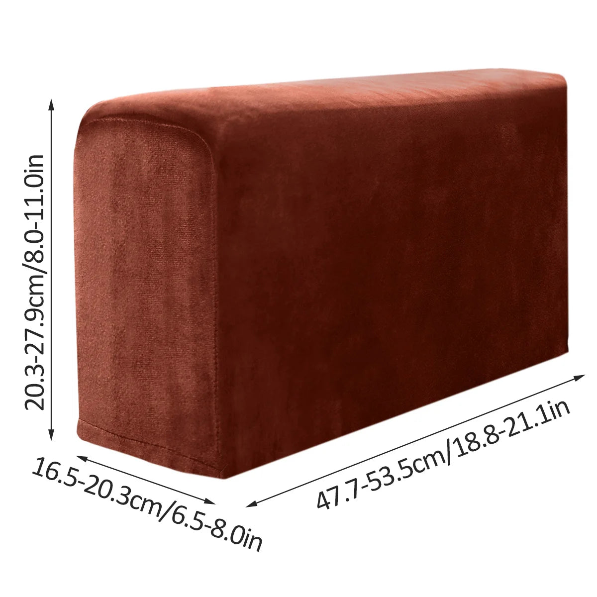 Protector de reposabrazos de sofá de 2 piezas, fundas universales para sillón, antideslizantes, suaves y cálidas, fundas gruesas para reposabrazos de sofá, protector de muebles