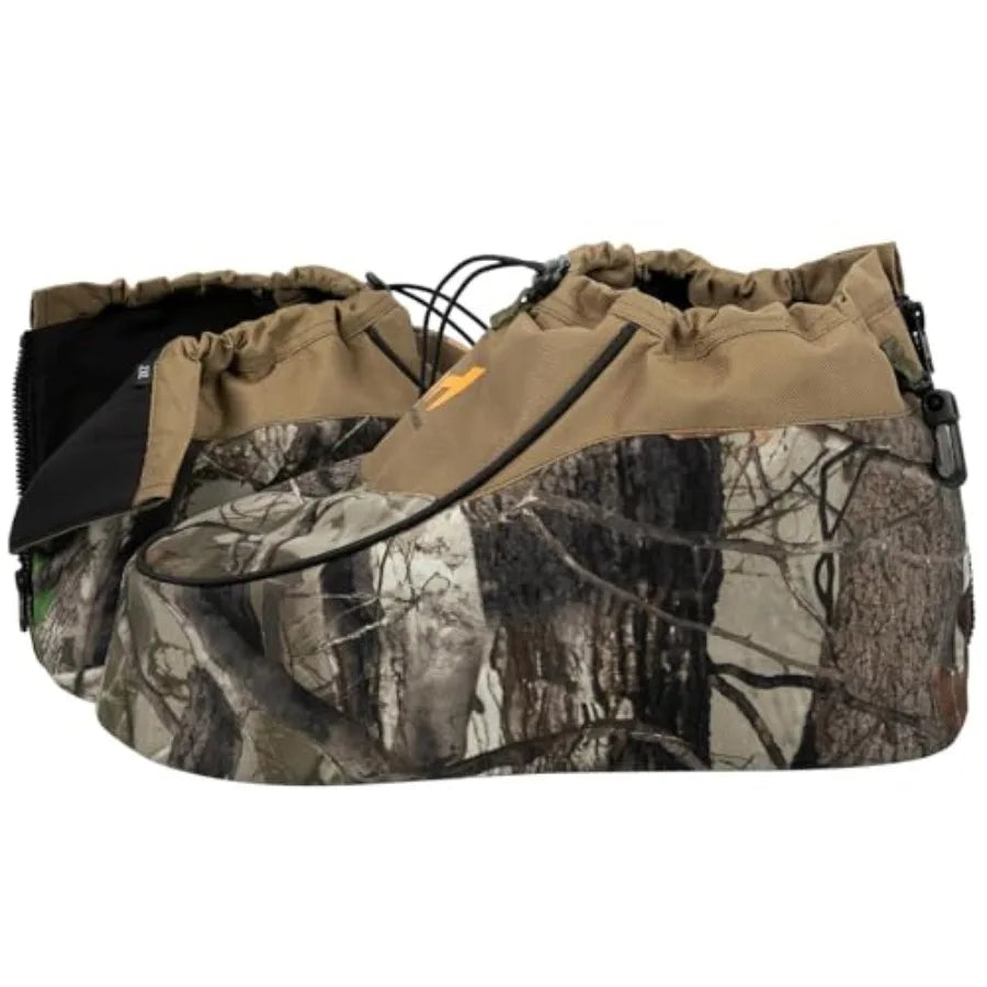 Cubiertas aislantes para botas de 600D duraderas, aislantes para clima frío con cuero de PU resistente al agua, cubiertas antideslizantes para botas para caza, pesca