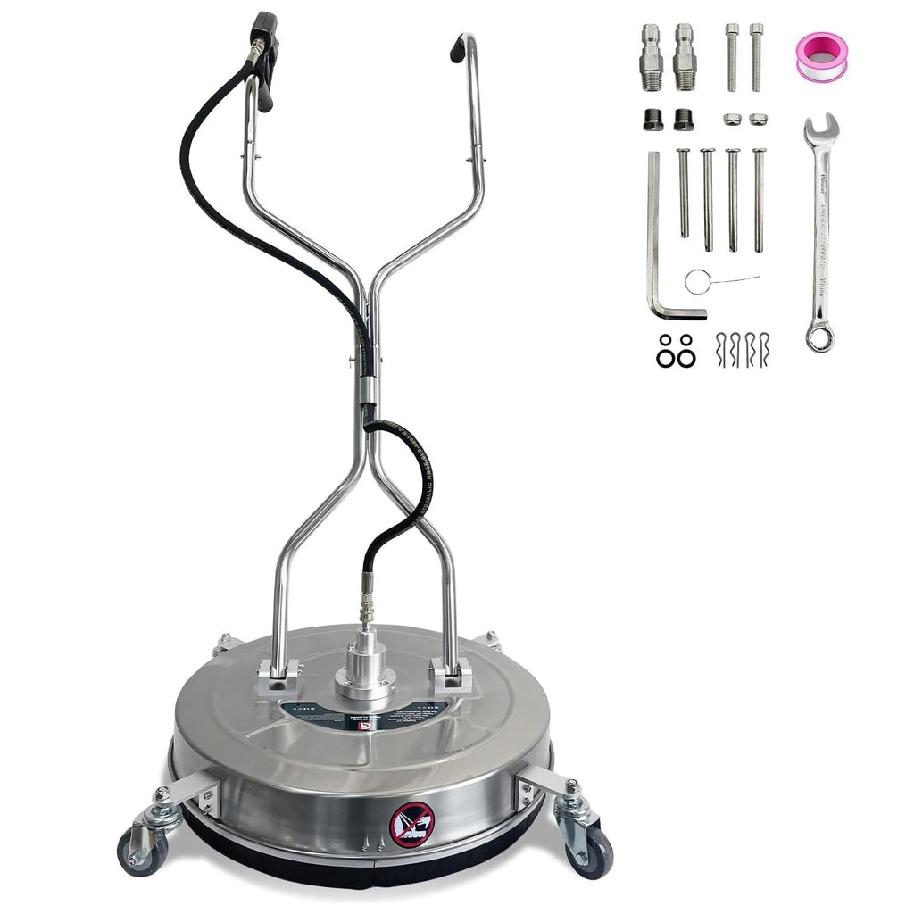 Limpiador de Superficies para Lavadora a Presión de 20 pulgadas y 4600 PSI con 4 ruedas y doble asa para limpiar calzadas, aceras, terrazas y patios