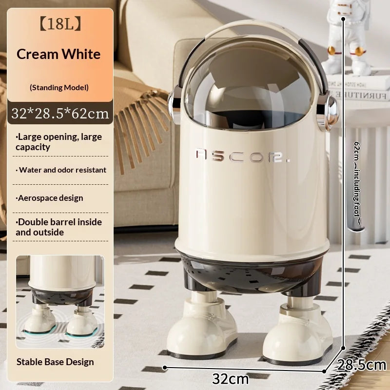 Bote de basura con sensor sin contacto de acero inoxidable, cubo de basura de gran capacidad para cocina, baño, dormitorio, sala de estar, hogar