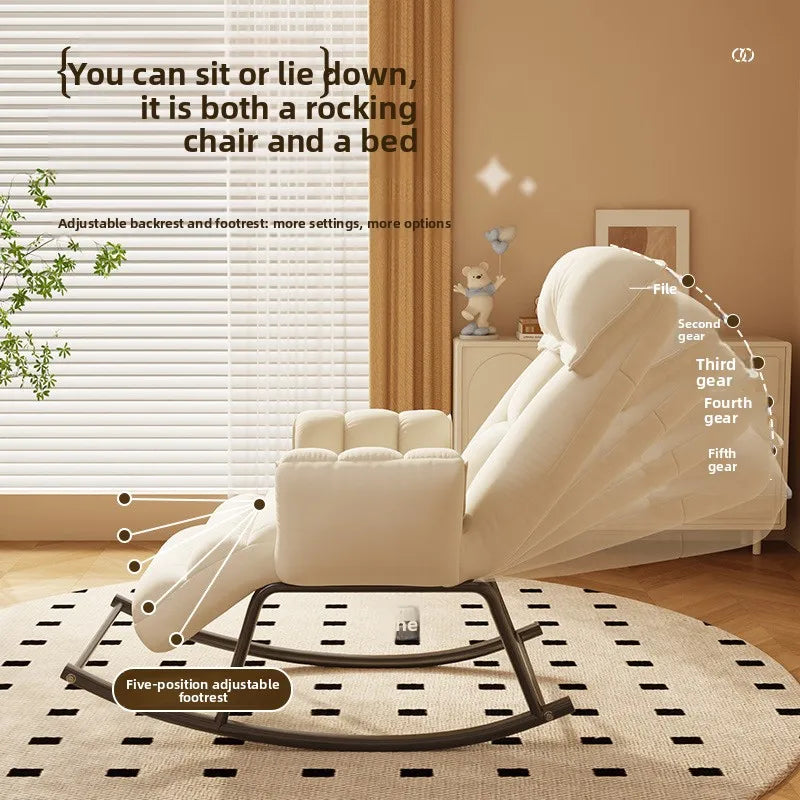 Mecedora perezosa para el hogar, retro, balcón, silla reclinable plegable de ocio, sofá, silla de dormitorio, individual, para sentarse y tumbarse