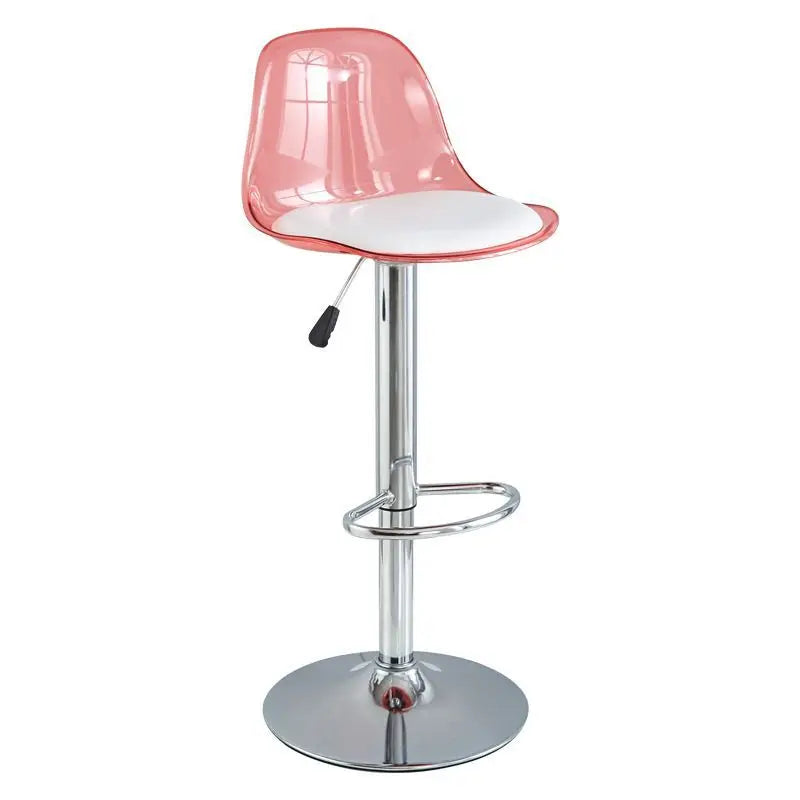 Taburete de Bar Giratorio Ajustable con Elevador de Gas Respaldo Alto Cuero PU Silla de Mostrador Moderna Taburetes de Bar para Cocina y Desayuno Muebles