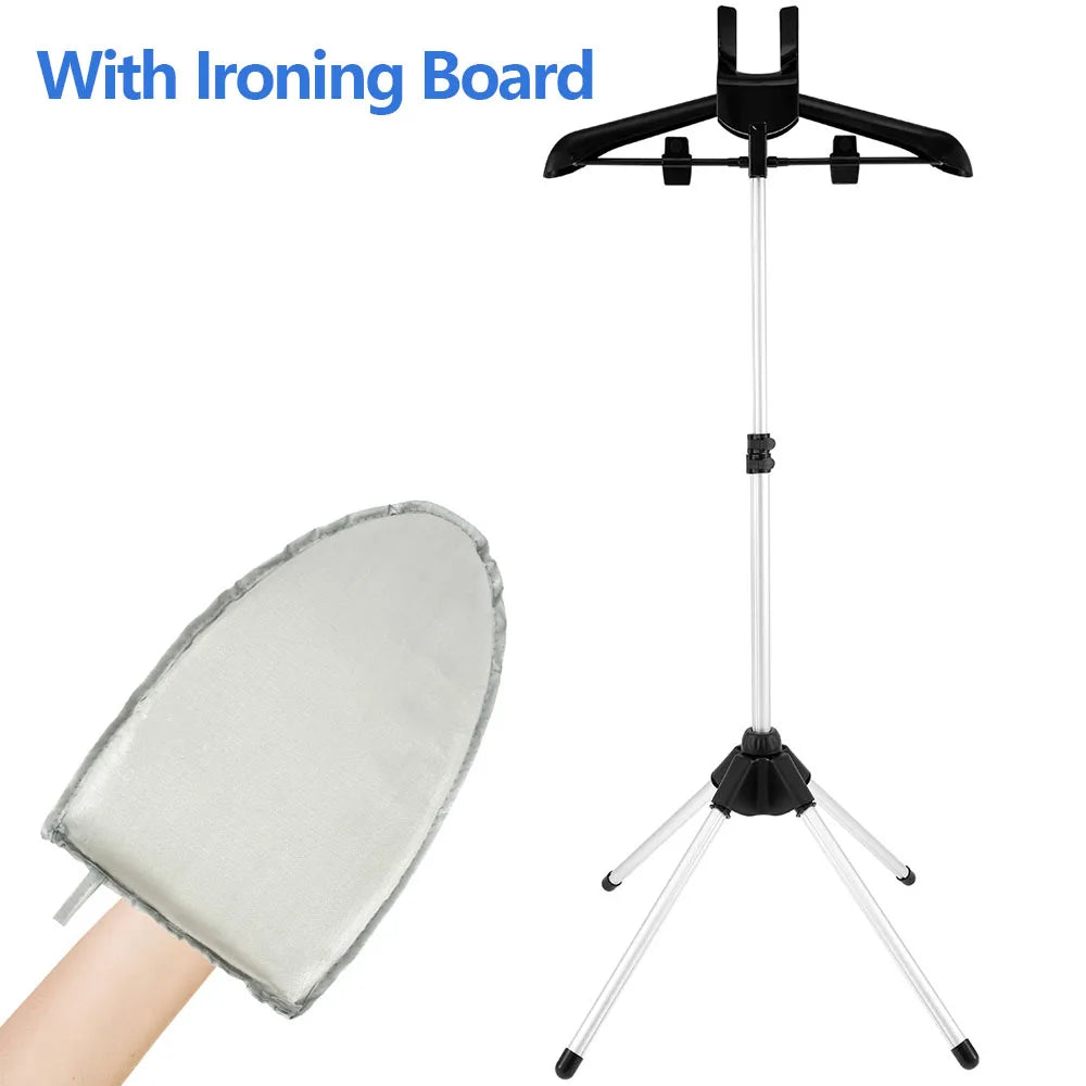 Soporte de Vaporizador con Tabla de Planchar de Mano 84-160cm Portátil de Altura Ajustable para Plancha de Vapor de Mano Plegable Colgador para el Hogar