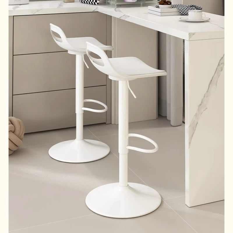 Adjustable Swivel Hydraulic Bar Stool Counter Stool Kitchen Bar Chair Backrest Padded Seat Commercial Home Island Pair Chaise