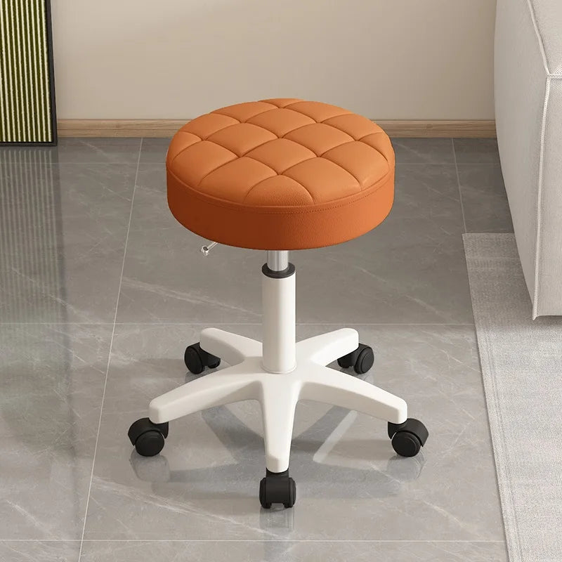 Taburete de masaje Taburete de salón de belleza Taburete redondo giratorio elevable Taburete de peluquería para manicura Taburete redondo con ruedas