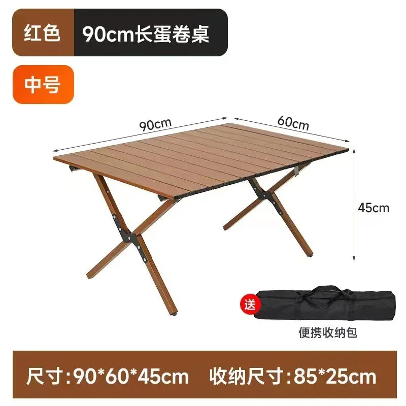Mesa de pícnic para exteriores, escritorio de aluminio ligero, mesa plegable resistente, portátil, para acampar, para uso en el jardín y fiestas