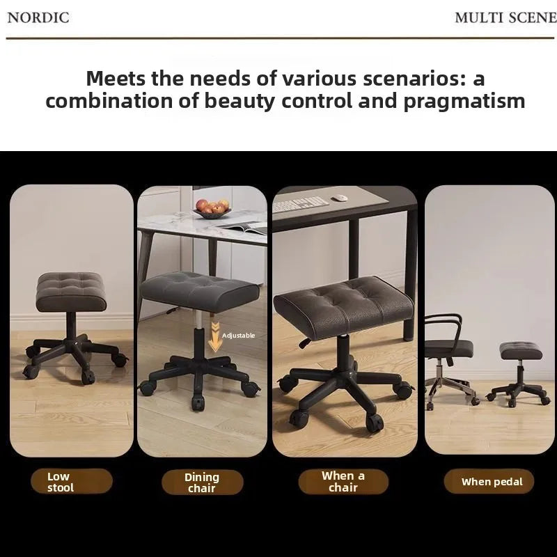 Reposapiés de altura ajustable para silla de oficina, reposapiés elevador debajo del escritorio con espuma viscoelástica, reposapiernas ergonómico para sofá de casa
