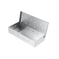 Caja ahumadora para barbacoa, de acero inoxidable, caja ahumadora de astillas de madera con tapa con bisagras, caja de humo resistente para barbacoa de carbón YY224