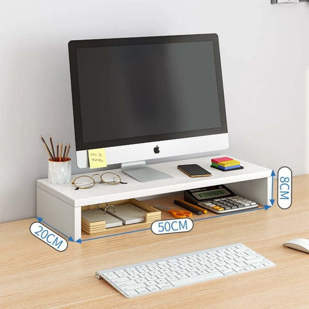 Soporte elevador para computadora de escritorio, estante de almacenamiento para escritorio de oficina, soporte elevador para monitor de escritorio, soporte elevador de base
