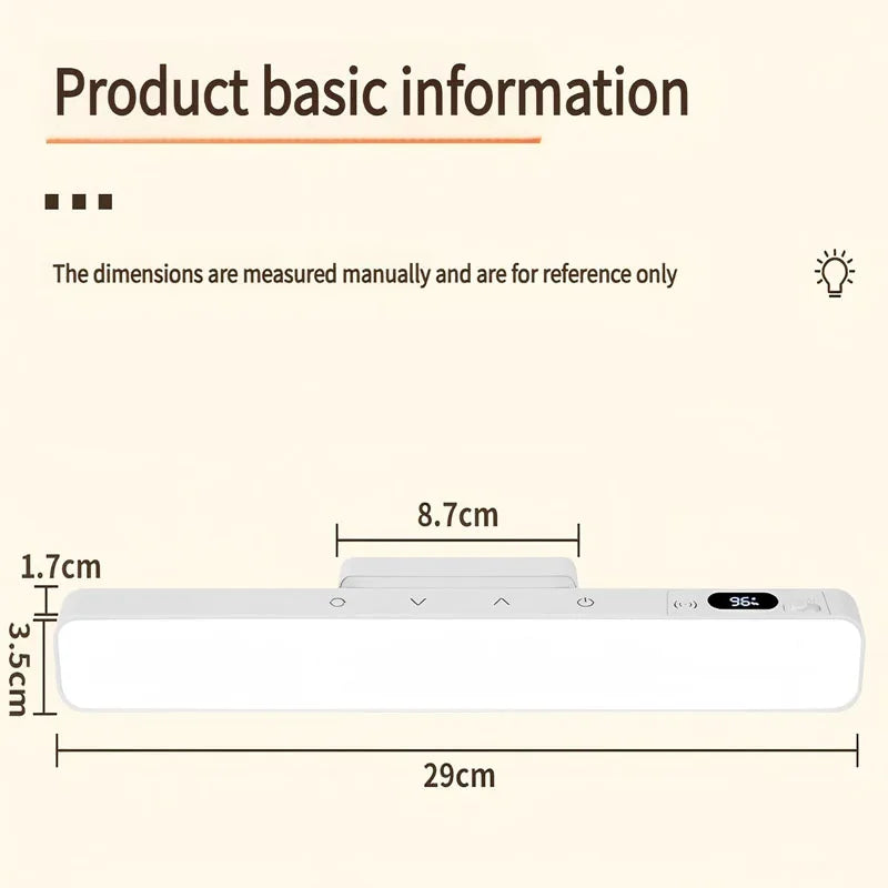 Lámpara de mesa táctil Lámpara de escritorio magnética Batería recargable incorporada para lectura Gabinete Espejo Mesita de noche Luces nocturnas recargables