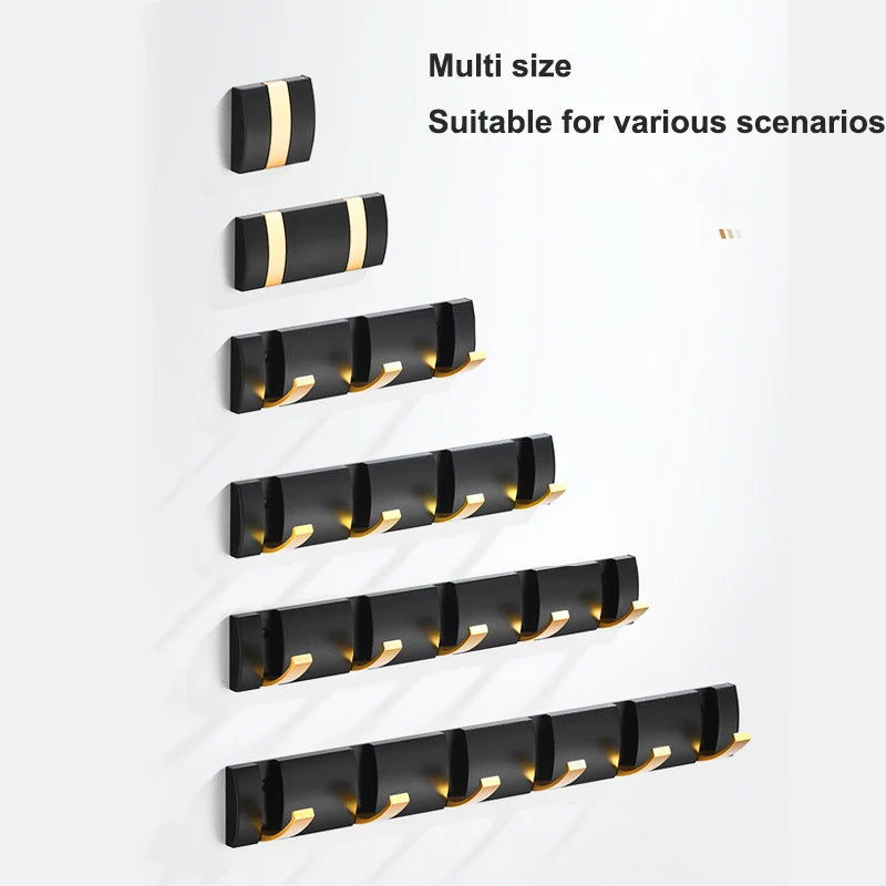 Coat Rack Wall Mount - Modern, Metal Wall Coat Rack Sturdy Wall Hook Rack Rail for Hanging Coat, Jacket, Clothes, Hat