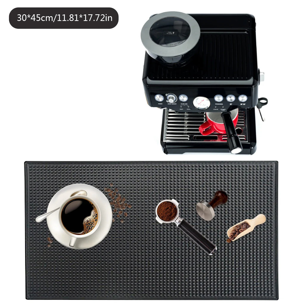Tapete de barra de goma antideslizante de PVC, tapetes de café, tapete para tazas, impermeable, resistente al calor, para encimera de cafetera para accesorios de barra de casa