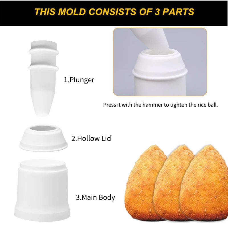 PGY Arancini Maker DIY Rice Ball Mold Sushi Maker Mold Tool