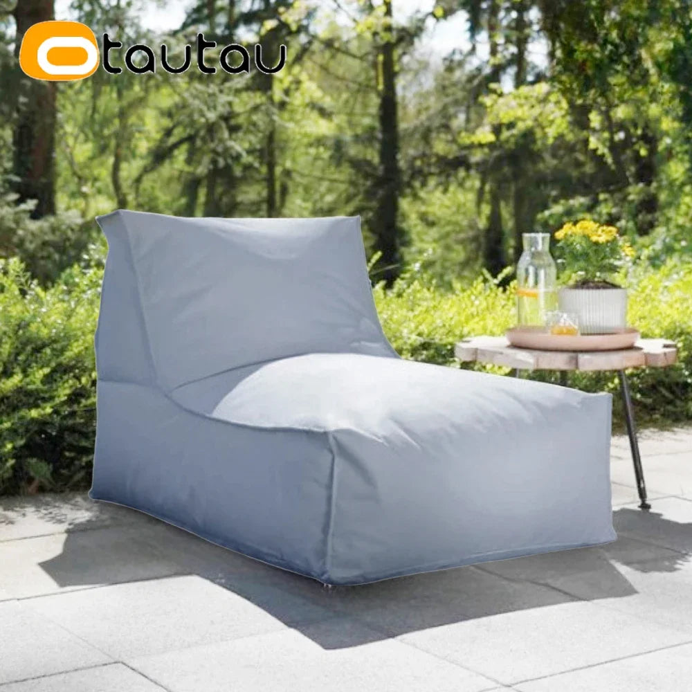 OTAUTAU Funda para puf de exterior Oxford para piscina, flotador, tumbona, club de playa, puf SF505 [¡Sin relleno! ¡Necesitas rellenarlo tú mismo!]