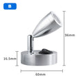 Luz de lectura LED de punto de 12 V CC para RV, barco, caravana, remolque de camping, mesita de noche, foco de aluminio de 3 W, iluminación interior ajustable con interruptor