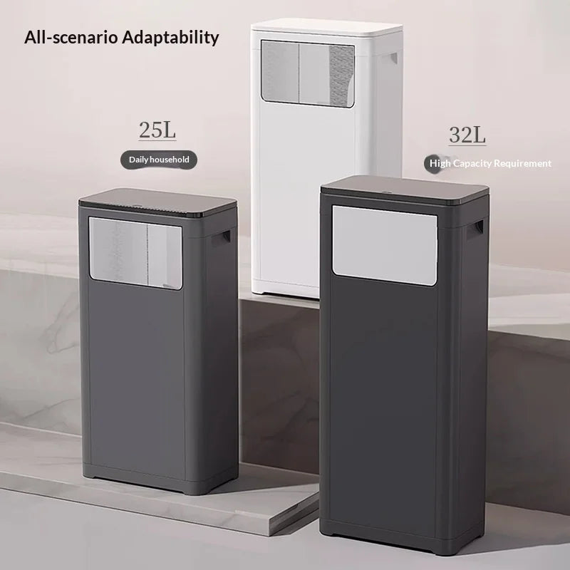 Cubo de Basura con Sensor de Movimiento sin Contacto, Doble Tapa, Manos Libres, Cocina, Gran Capacidad, Exterior, Comercial, Lixeira Baño