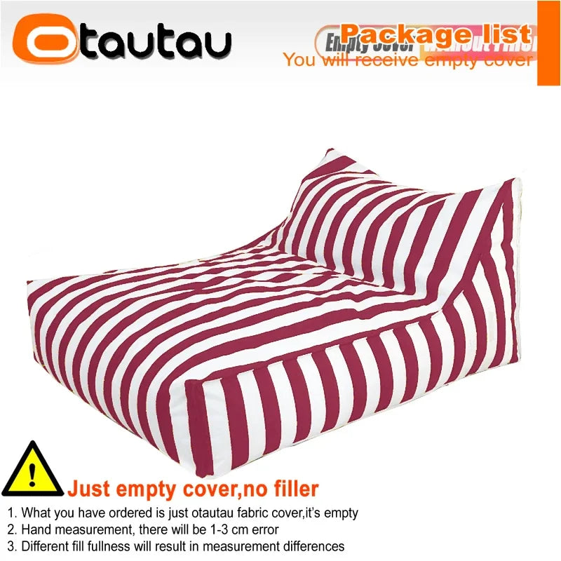 OTAUTAU Funda Impermeable Oxford para Puf Exterior, Tumbona Flotante SF343【¡No Incluye Relleno! ¡Necesita Comprar el Relleno por Separado!】