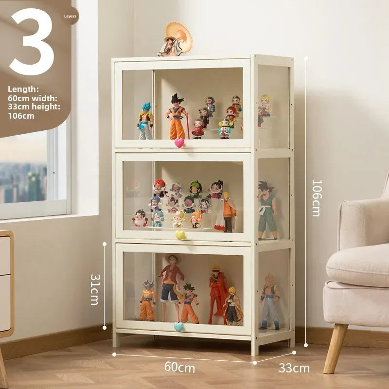 Figura Lego Vitrina Estante Hogar Crema Viento A prueba de polvo Acrílico Transparente Modelo Juguete Caja Ciega Vitrina