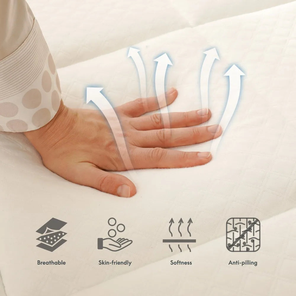 S3 Queen Adjustable Bed Frame and Gel Memory Foam Mattress Set