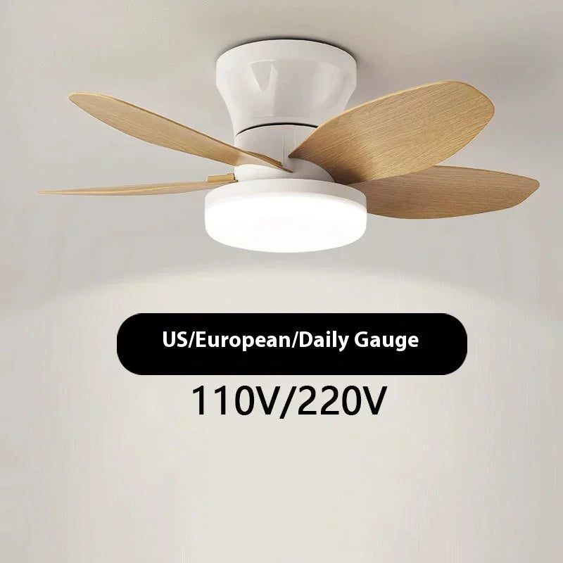 Ventiladores de techo de 25 pulgadas con luces y control remoto, ventilador de techo de montaje empotrado, ventiladores de techo de perfil bajo con motor de CC silencioso reversible para sala de estar
