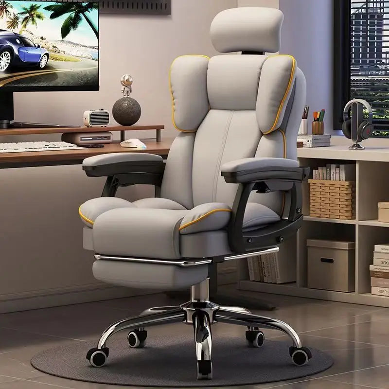 Silla de ordenador para el hogar, silla ergonómica para juegos, silla de oficina, silla giratoria cómoda para estudio, dormitorio, sentada prolongada