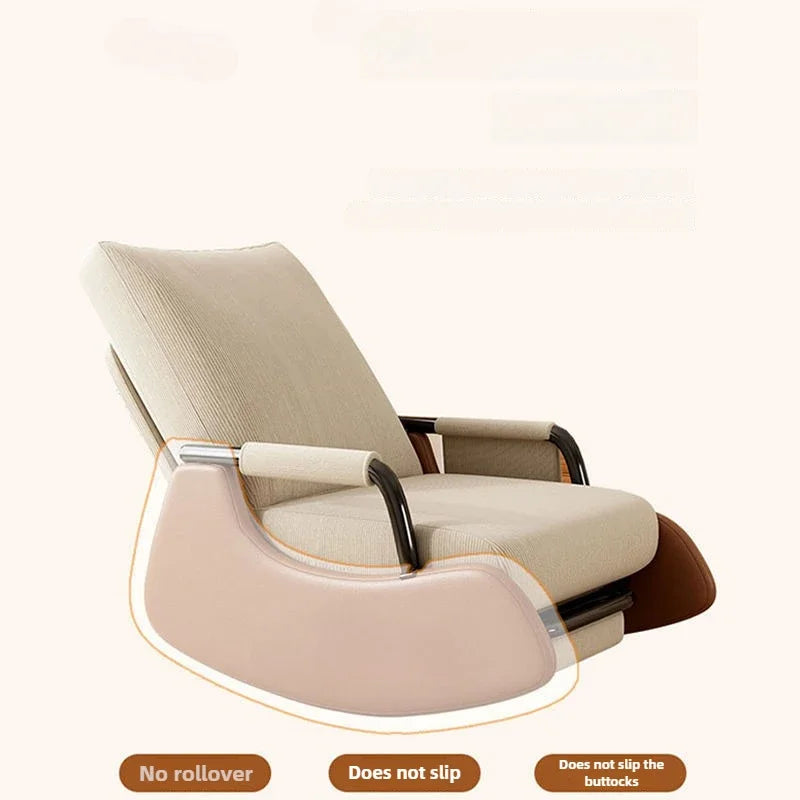 Silla reclinable, silla perezosa plegable para la hora del almuerzo, adultos pueden sentarse, silla reclinable para la siesta en la oficina, mecedora para balcón y hogar