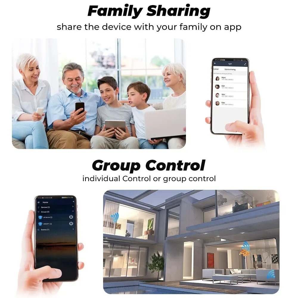 Módulo de relé de automatización inteligente para el hogar con interruptor WIFI Tuya Alexa Interruptor de temporización Control remoto inalámbrico de la aplicación Smartlife