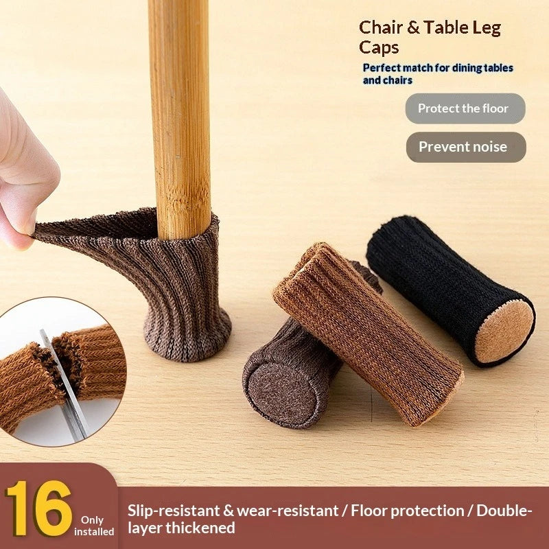 16 protectores de suelo para patas de silla, de punto, antideslizantes, silenciosos y gruesos, para muebles y mesas