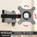 Soporte de pared para TV inclinable 20°, soporte giratorio 360°, soportes universales para TV de 10-32 pulgadas, monitor LCD LED de pantalla plana, Halloween