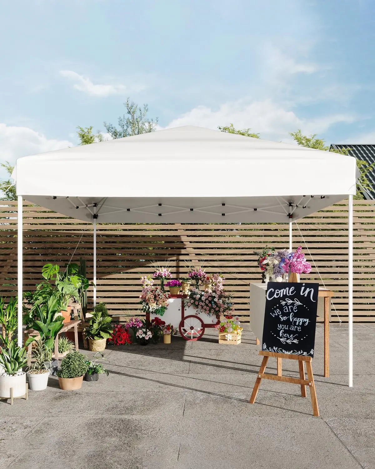 Carpa Cenador Plegable 3x3m, Refugio Instantáneo Exterior Protección UV Impermeable Parasol Con Sacos de Arena Bolsa de Transporte Para Patio Fiesta