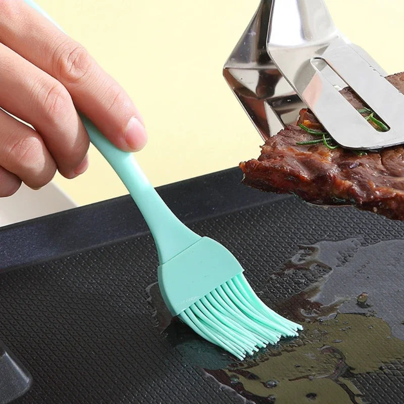 Cepillo de silicona de grado alimenticio, cepillo para barbacoa, cepillo para panqueques de cocina, cepillo para aceite, cepillo para salsa, pequeñas herramientas de cocina