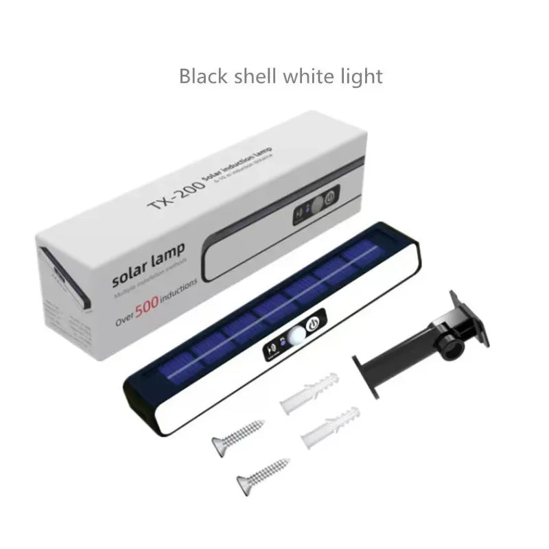 Luces solares con sensor de movimiento con clip para exterior, impermeables, luces solares para vallas exteriores con 36 LED, luz de seguridad portátil con energía solar