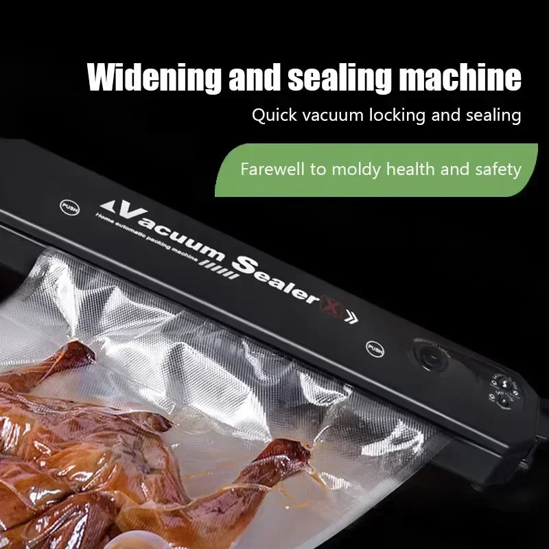 Diseño Portátil Automático Sellador al Vacío de Cocina Multifuncional Embalaje de Alimentos Hermético para Preservación Doméstica bolsa sellada