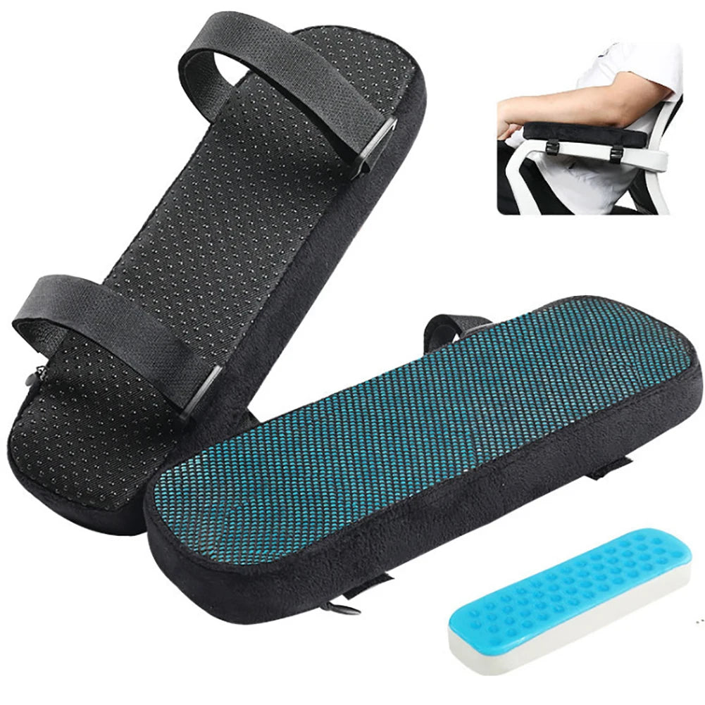 Almohadillas ergonómicas para reposabrazos - Funda de cojín para reposabrazos de silla de oficina - Cojín de apoyo para el codo para sillas de ordenador, gaming y escritorio (juego de