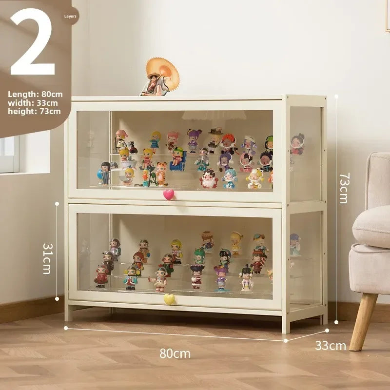 Figura Lego Vitrina Estante Hogar Crema Viento A prueba de polvo Acrílico Transparente Modelo Juguete Caja Ciega Vitrina