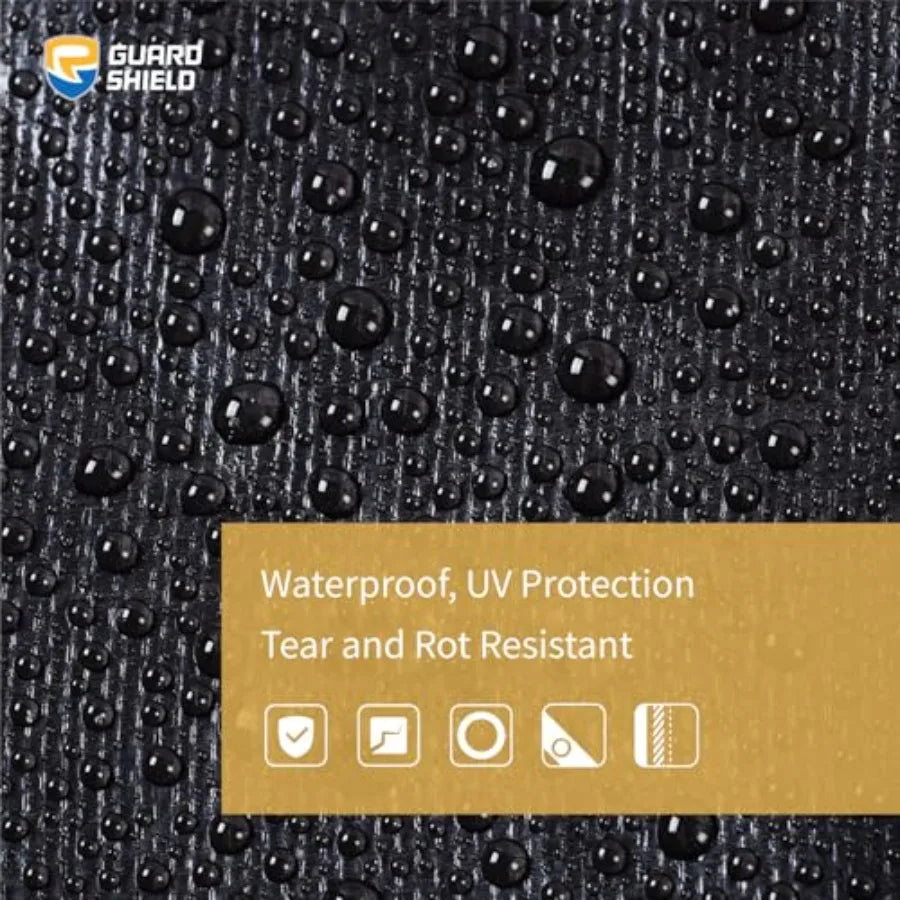 Lona impermeable de alta resistencia, 4,88x6,10 metros, lona de polietileno gruesa para exteriores, resistente a los rayos UV, con ojales, 10 milésimas de pulgada